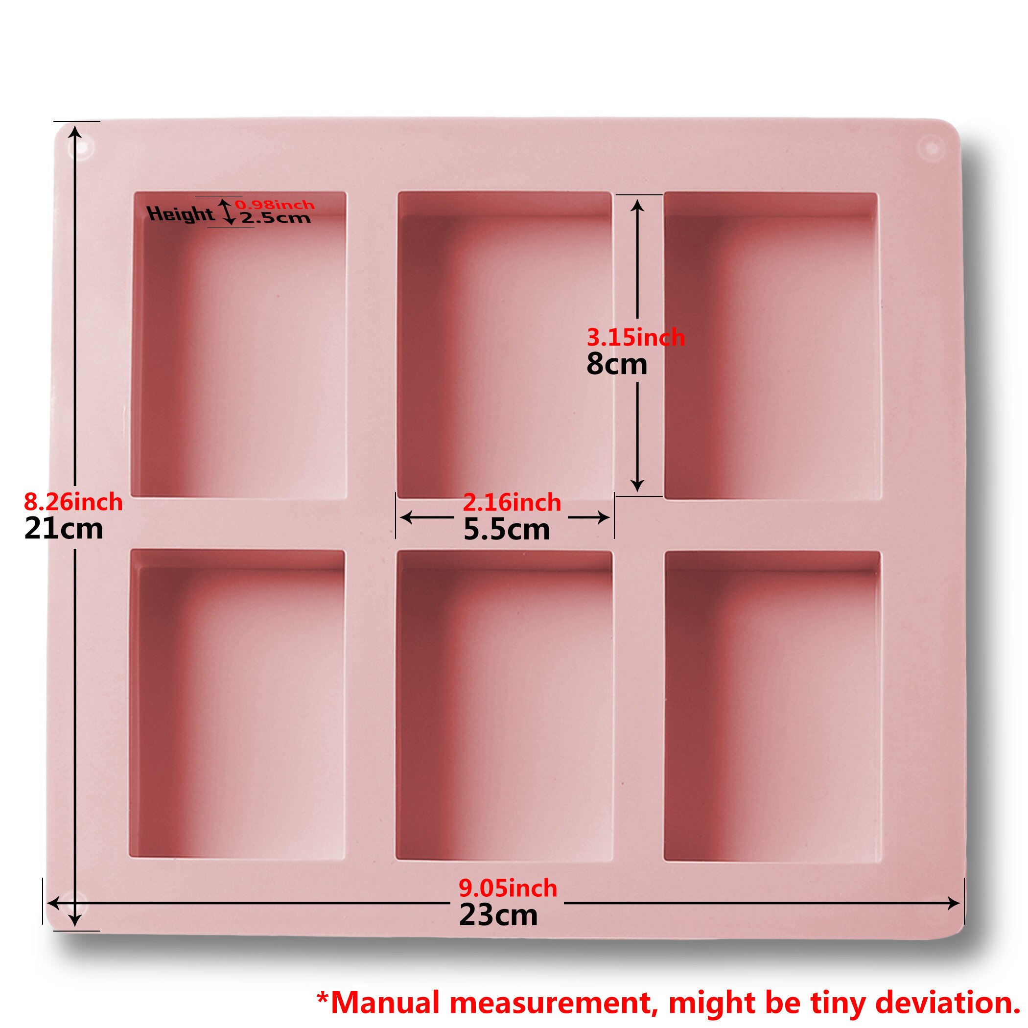Food Grade Silicone Baking Mold Oven Chocolate Pudding Cookie Non-Stick Heat Resisting Ice Pastry Cake Mould Soap Tool: 210C02 Light Pink