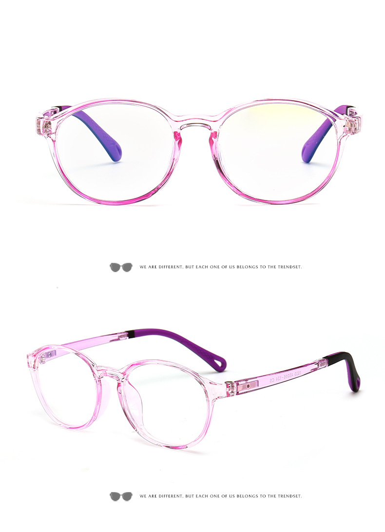 VCKA Children TR90 Silicone Glasses Frame Ultralight Eyeglass Kids Anti-blue light Boy Girl Computer Game Protective Goggle: 4