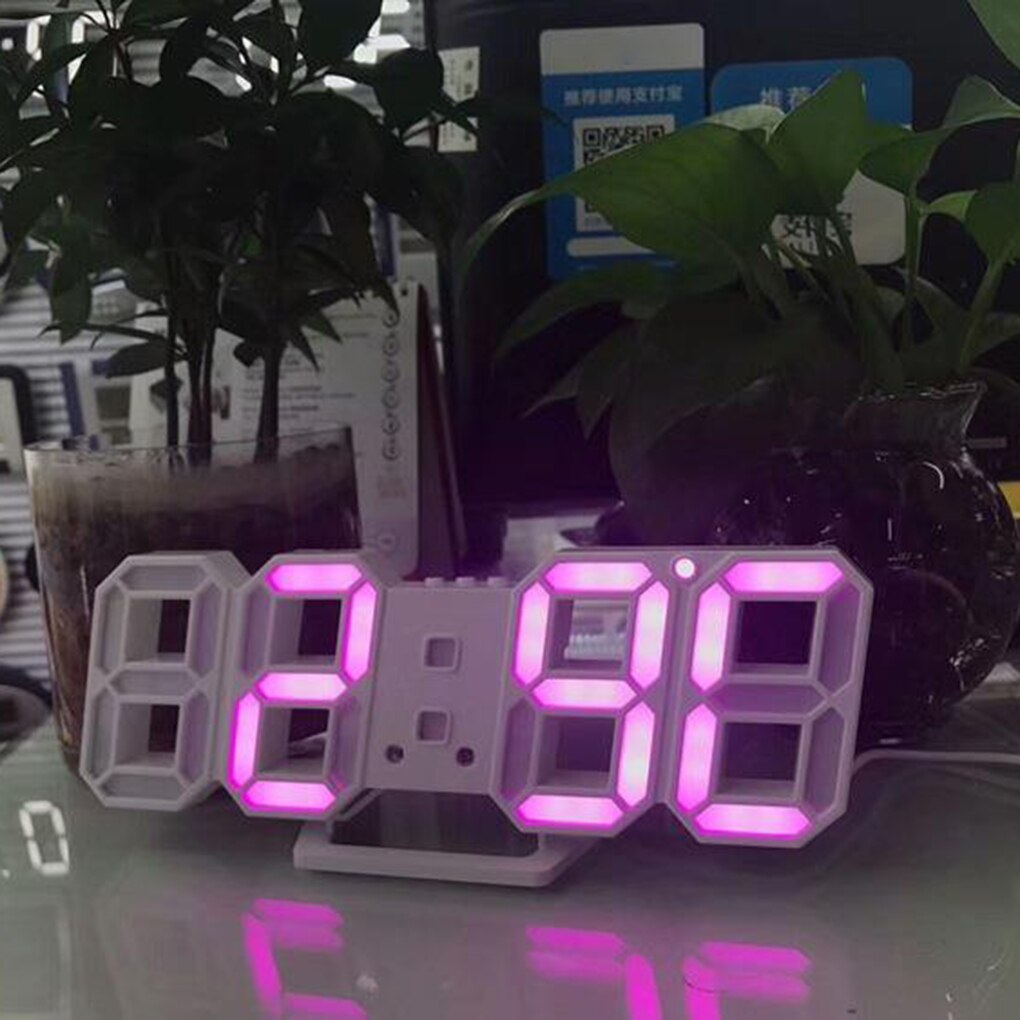 Nordic Digital Alarm Clocks Wall Hanging 3D Snooze Function Table Clock Calendar Display Office Electronic USB Power Alarm Clock