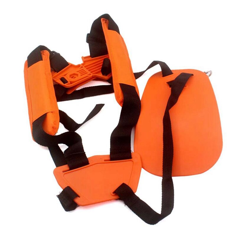 Double Shoulder Strap Grass Trimmer Brush Cutter Harness Belt Garden Power Pruner Yellow