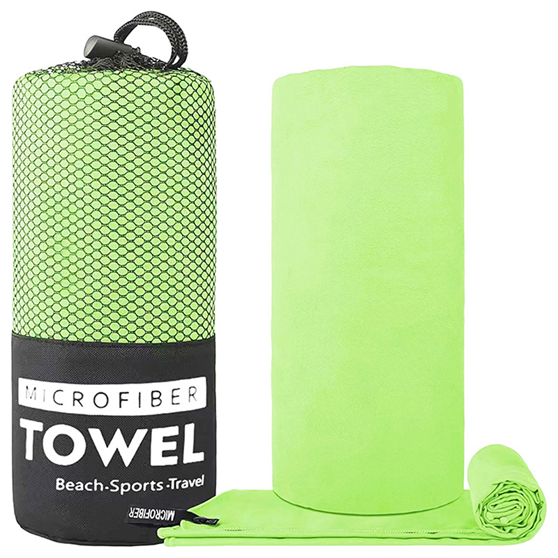 Sneldrogende sporthanddoek - 40x80CM, meerkleurig, voor zwemmen, sportschool, fitness, kamperen, hardlopen, strand: GRIJS