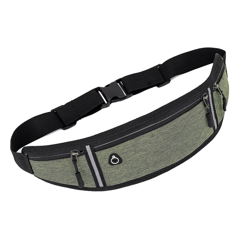 1 PCS Running Waist Bag Marathon Running Bag Sports Fitness Pack Waterproof Bag Waterproof Phone Outdoor Riding Belt Waist Bags: Dark Khaki