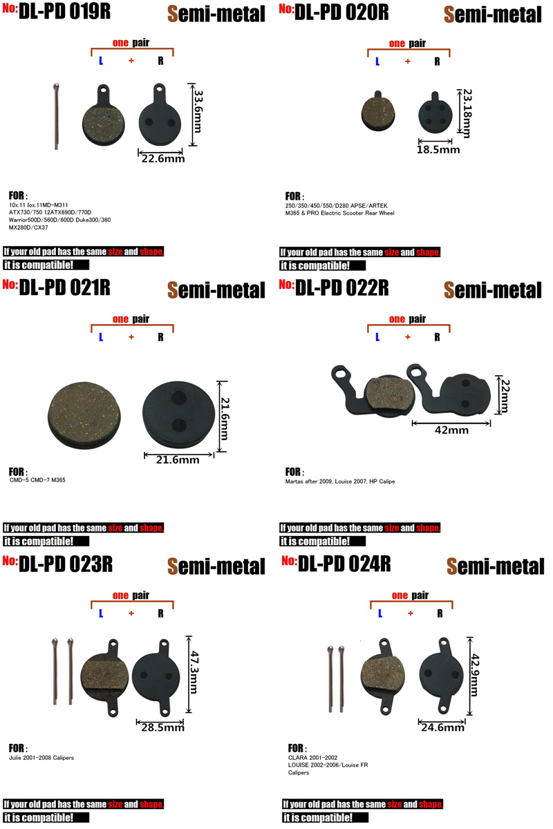 4 Paar Fiets Schijfremblokken Fiets Voor Shimano Xt/R Zoom 975 985 Zee MT5 315 Magura MT8 sram Avid BB5 Elixir DB1S Semi-Metallic
