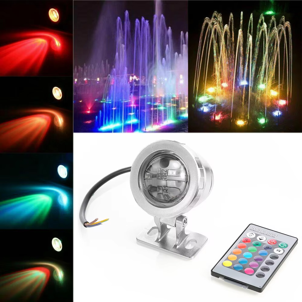RGB LED onderwaterlicht dompelpompen lampen met afstandsbediening IP68 waterdicht voor zwembad aquarium vijver spray fontein festival Snelle levering 4-6 dag aankomst