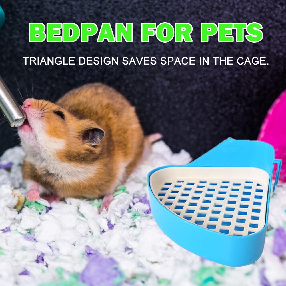 Plastic huisdier katten konijn toilet trainer hoek kattenbak voor katten toilet gaas vierkante potty trainer rat hamster hoek kattenbak