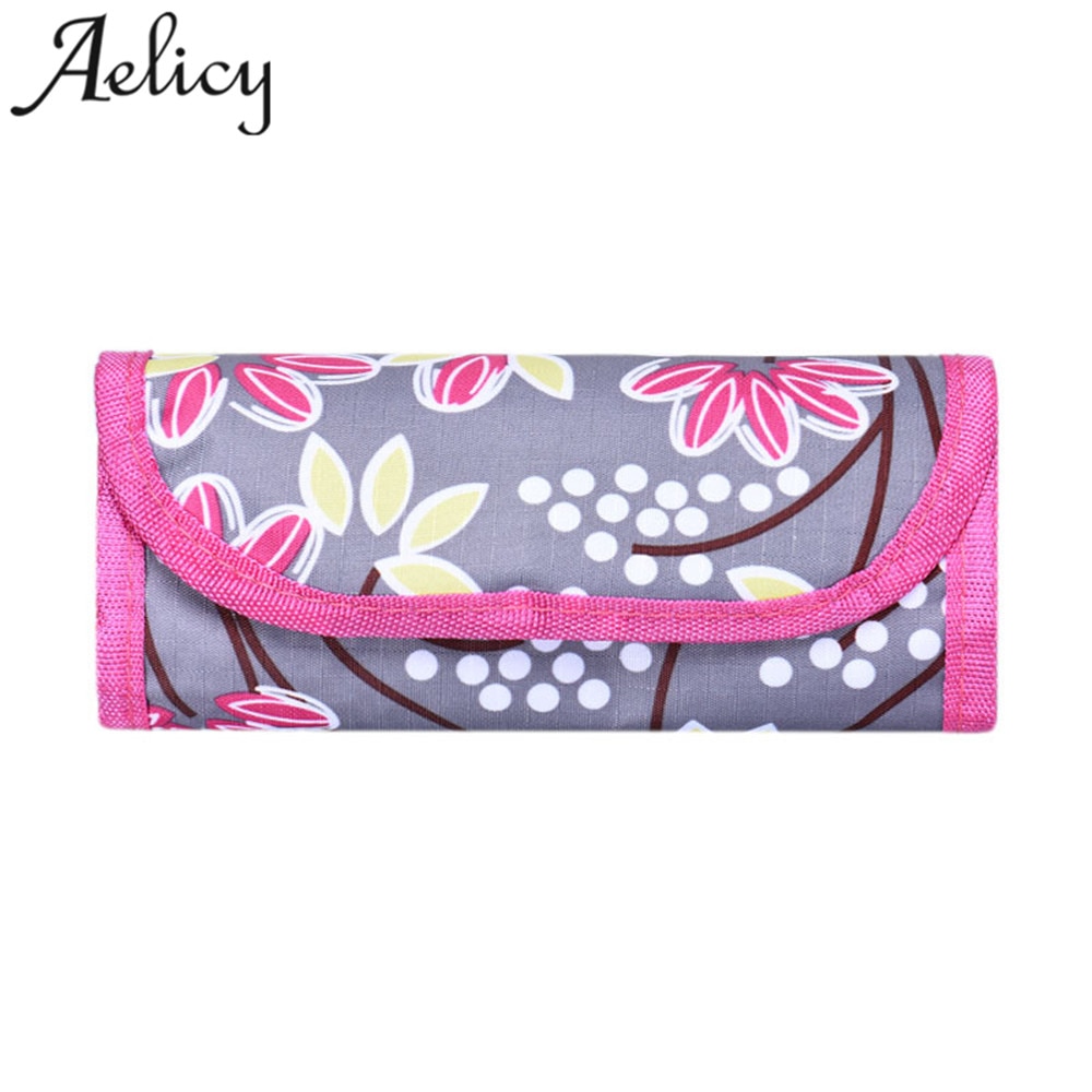 Aelicy 2018 nova moda feminina crochê gancho bolsa de malha crochê agulha caso meninas titular saco organizador