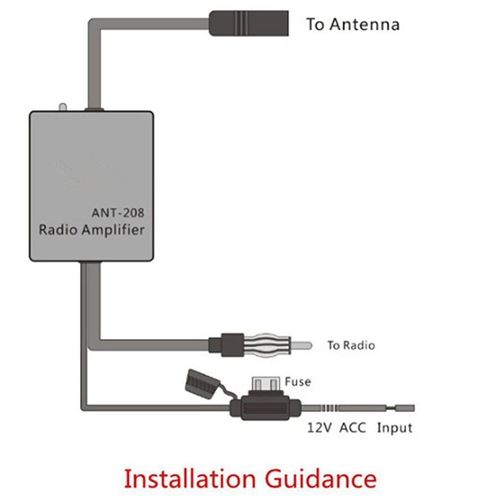 AMPLIFICADOR DE señal FM práctico para coche, antena antiinterferencias, Radio Universal, amplificador, piezas de automóvil
