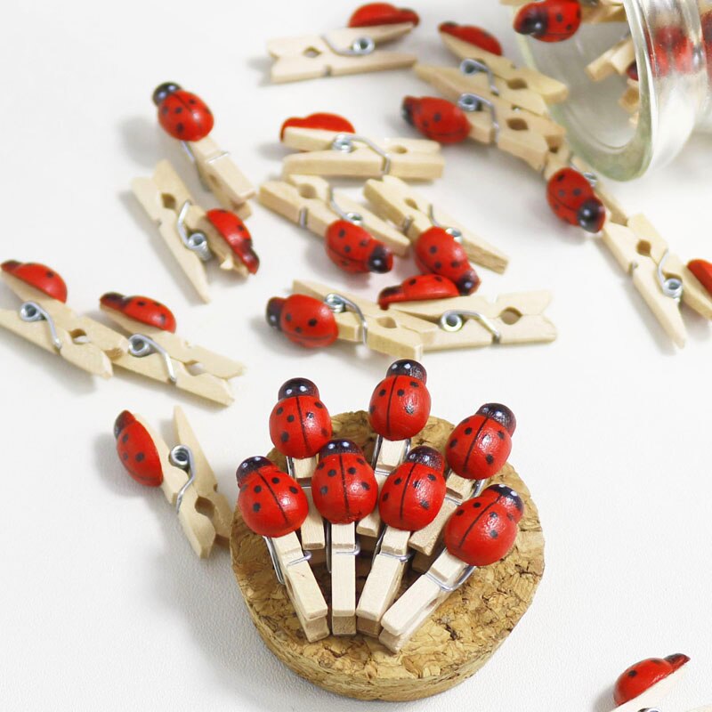50pcs Cute Mini Wooden Clips Wood DIY Photo Card Message Pegs Pin Clothespin Craft Food Bags Clips Home Decor