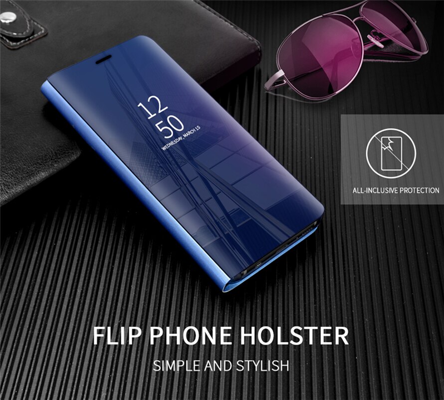 Honor 7s Case Smart Mirror Flip Cases Cover for Huawei Honor 7s Dra-lx5 5.45inches Plain CYTANH