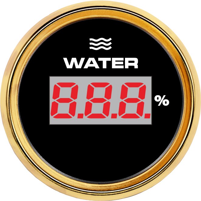 Digital Water Level Gauge 52MM Gauge Waterproof Water Level Tank Indicator for Marine With Backlight 9-32V Water Tank Level