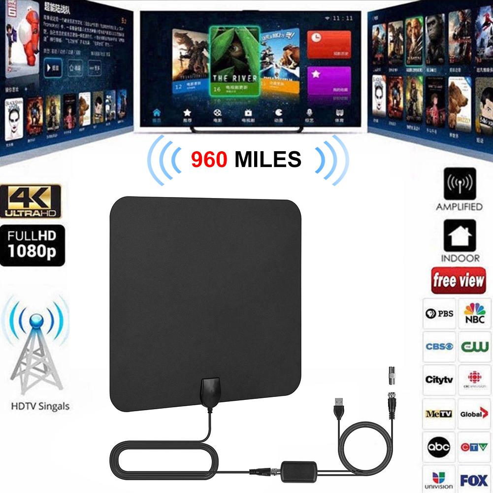 1080P HDTV Antenna For Digital TV Mini TV Antenna 25 DBI With TV Signal Booster Amplifier Receiver indoor Living room: Default Title
