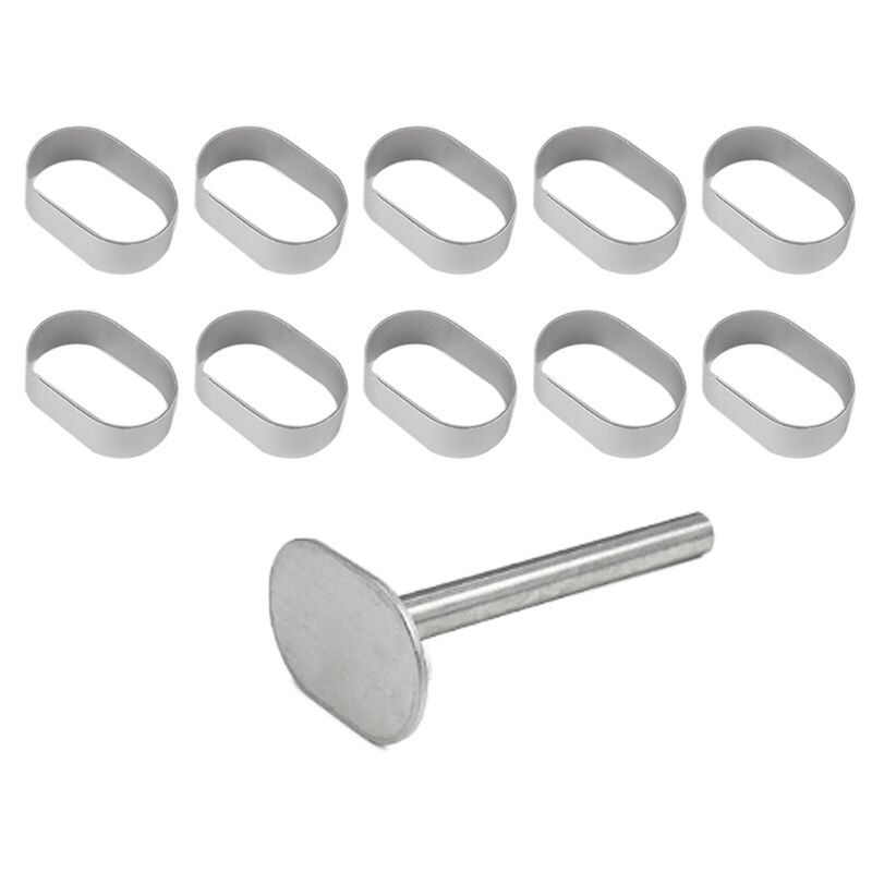 10 Pcs Square Rectangle Ellipse Heart Pineapple Shape Pie Cake Cookie Mold Biscuit Cutter Stamp Press Cutting Tools For Kitchen: 3