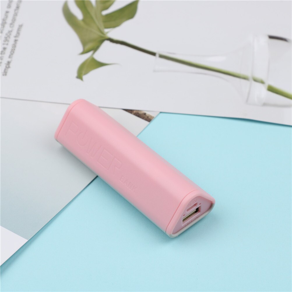 5000 mah power bank 18650 diy kit batteriladdare powerbank box 18650 fall mobil usb laddare för telefon power bank (inget batteri): Rosa 5000 mah