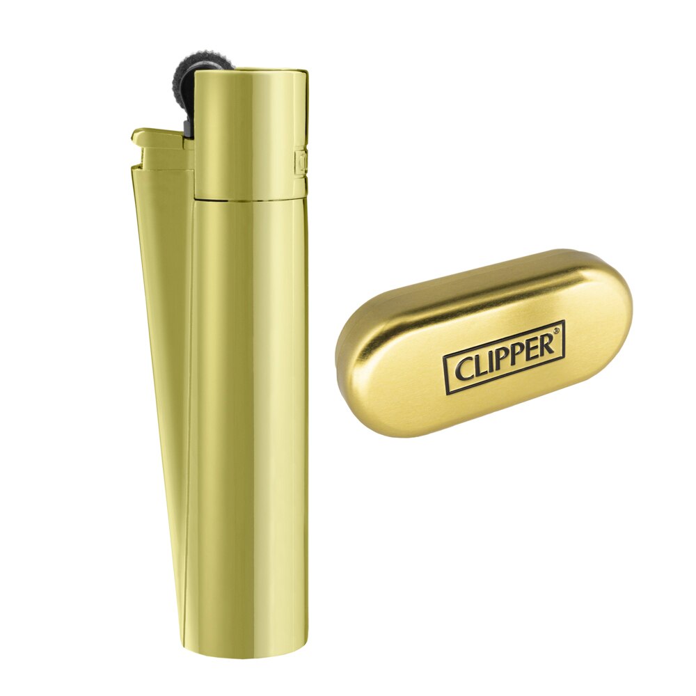 CLIPPER, Encendedor Recargable Metal Dorado