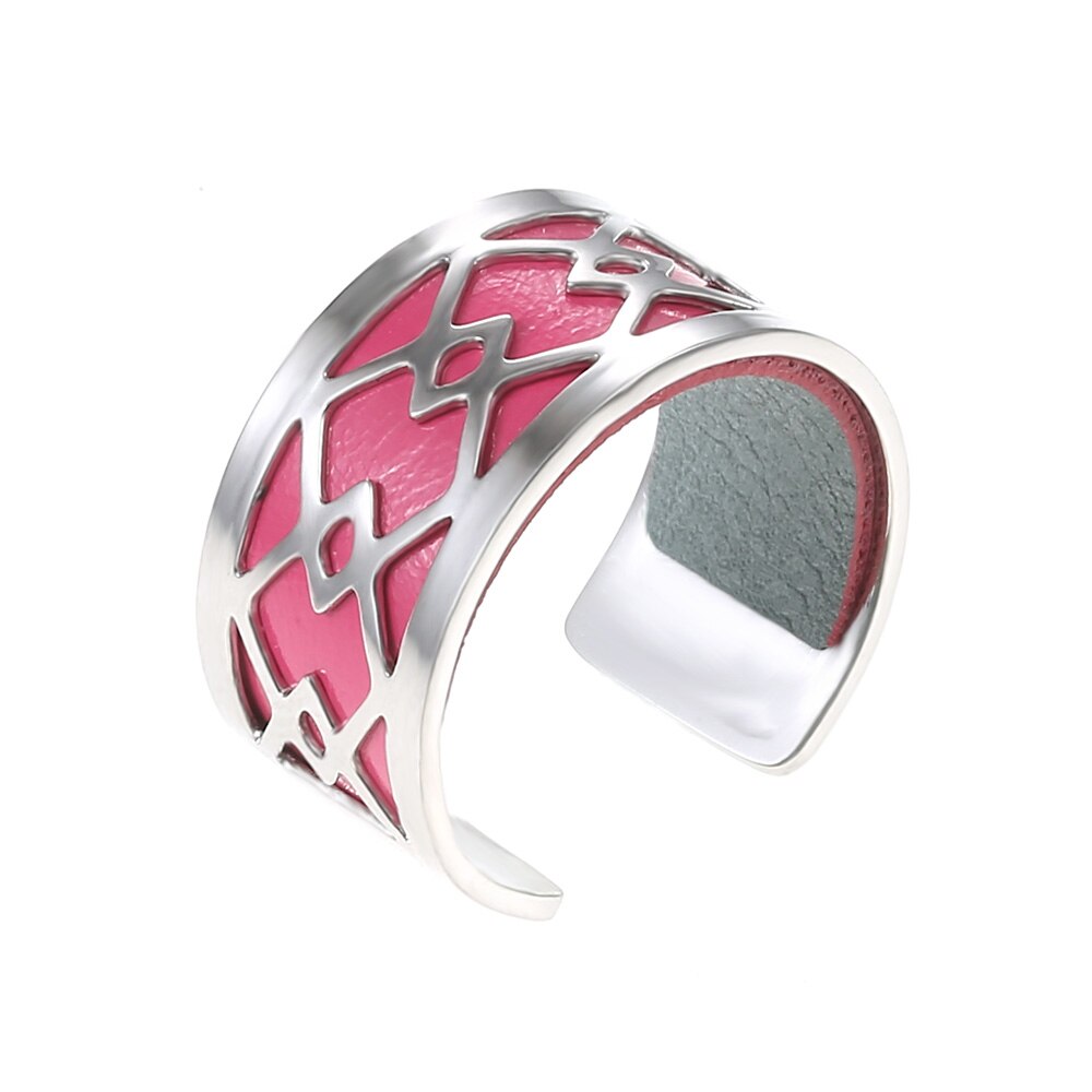 Cremo Giet Femme Sieraden Roestvrij Stalen Ring Band Verstelbare Ring Bague Femme Sieraden Diy Omkeerbare Lederen Ring: SR0016702