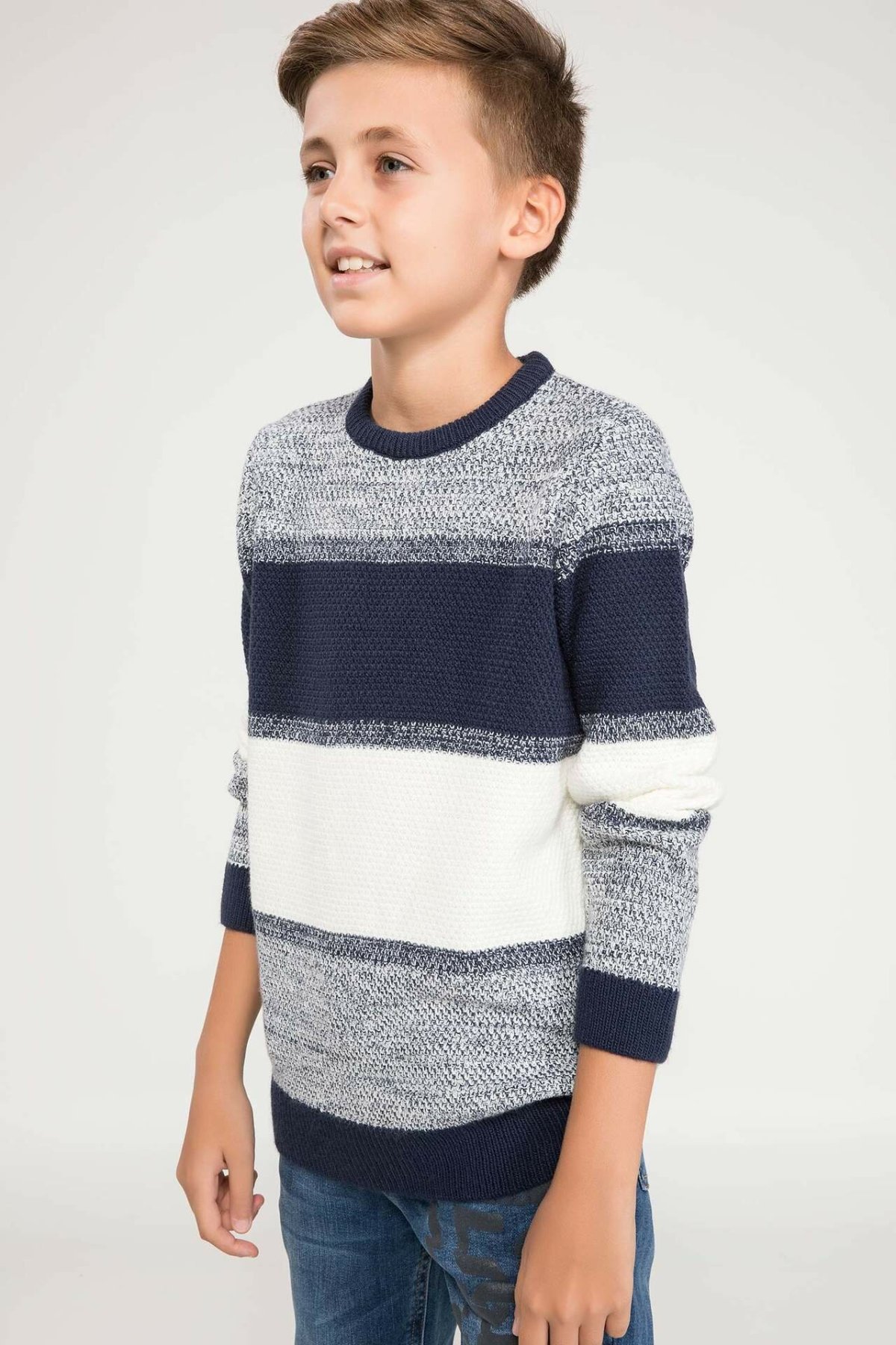 gestreepte trui gebreide trui jongen