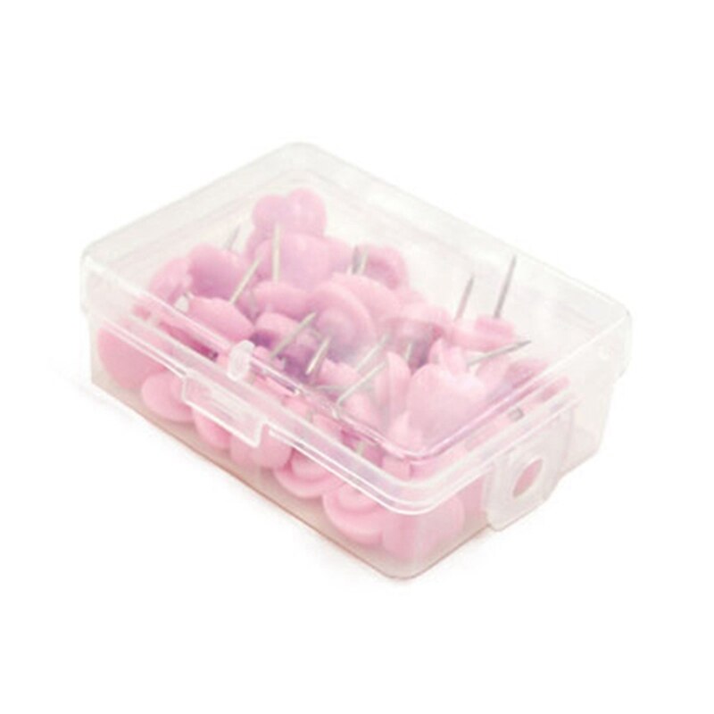 100Pcs Hart Vorm Plastic Kurk Boord Veiligheid Gekleurde Push Pins Punaise-50 Stuks Roze & H50pcs Rood
