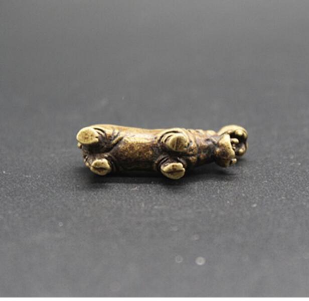 Koperen Standbeeld Chinese Pure brass nijlpaard kleine hanger