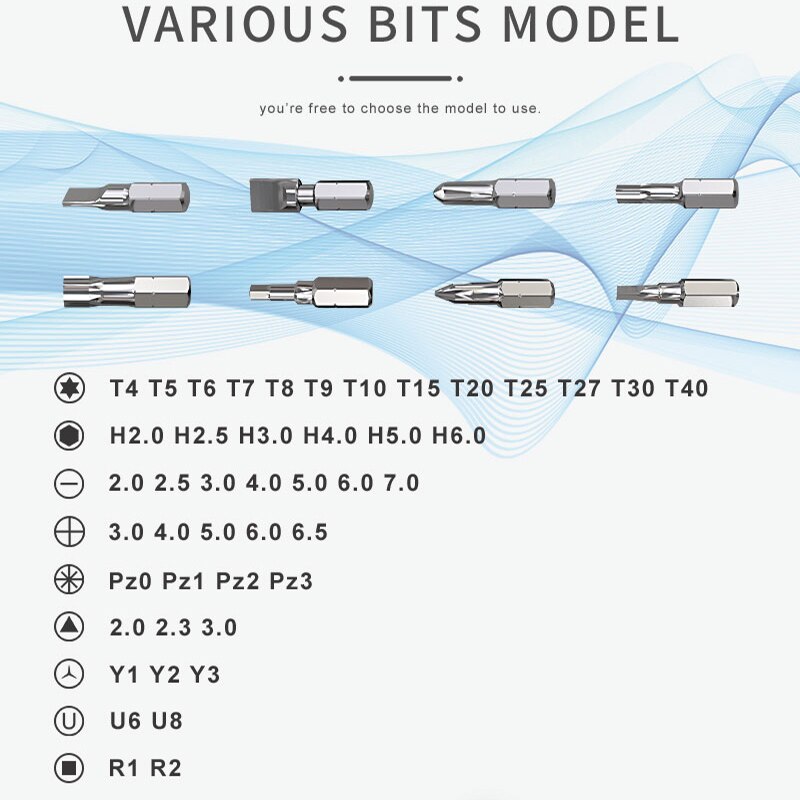 Jakemy JM-6124 Originele Precisie Schroevendraaier Tool Set Verstelbare Arbeidsbesparende Ratel Voor Huishoudelijke Elektronica Reparatie