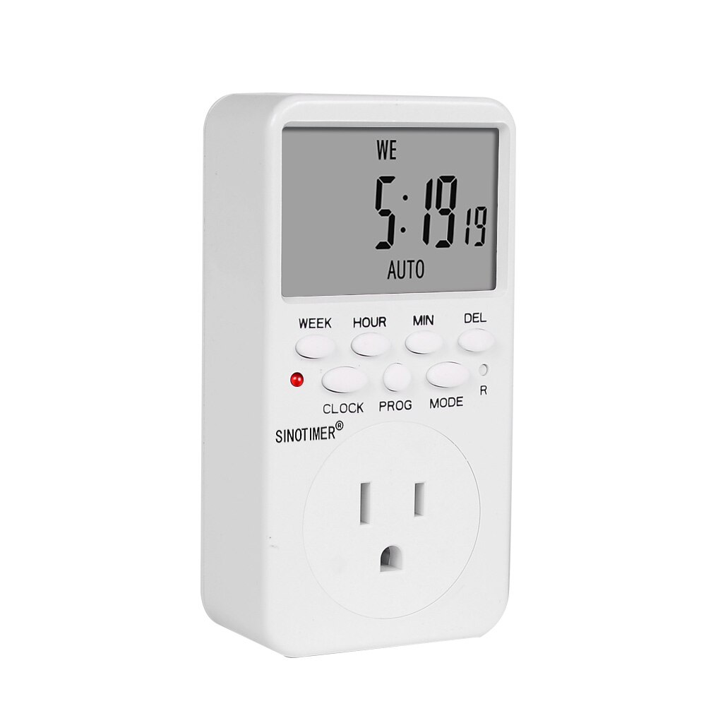 US Plug Outlet Electronic Digital Timer Socket with Timer 220V AC Socket Timer Plug Time Relay Switch Control Programmable