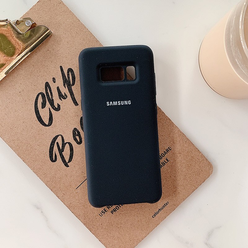 Liquido Originale Custodia in Silicone Soft-Touch di Seta Della Copertura di Protezione per Samsung Galaxy S8/S8 Più: S8 / Black