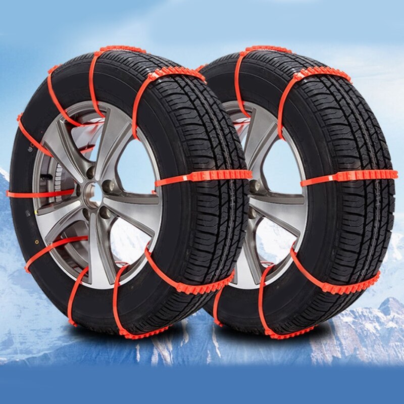 10 Pack Winter Wheels Snow chain for Car Truck SUV Tractor Tires Anti-skid Mud Snow Chains Cable Outdoor Emergency Chain