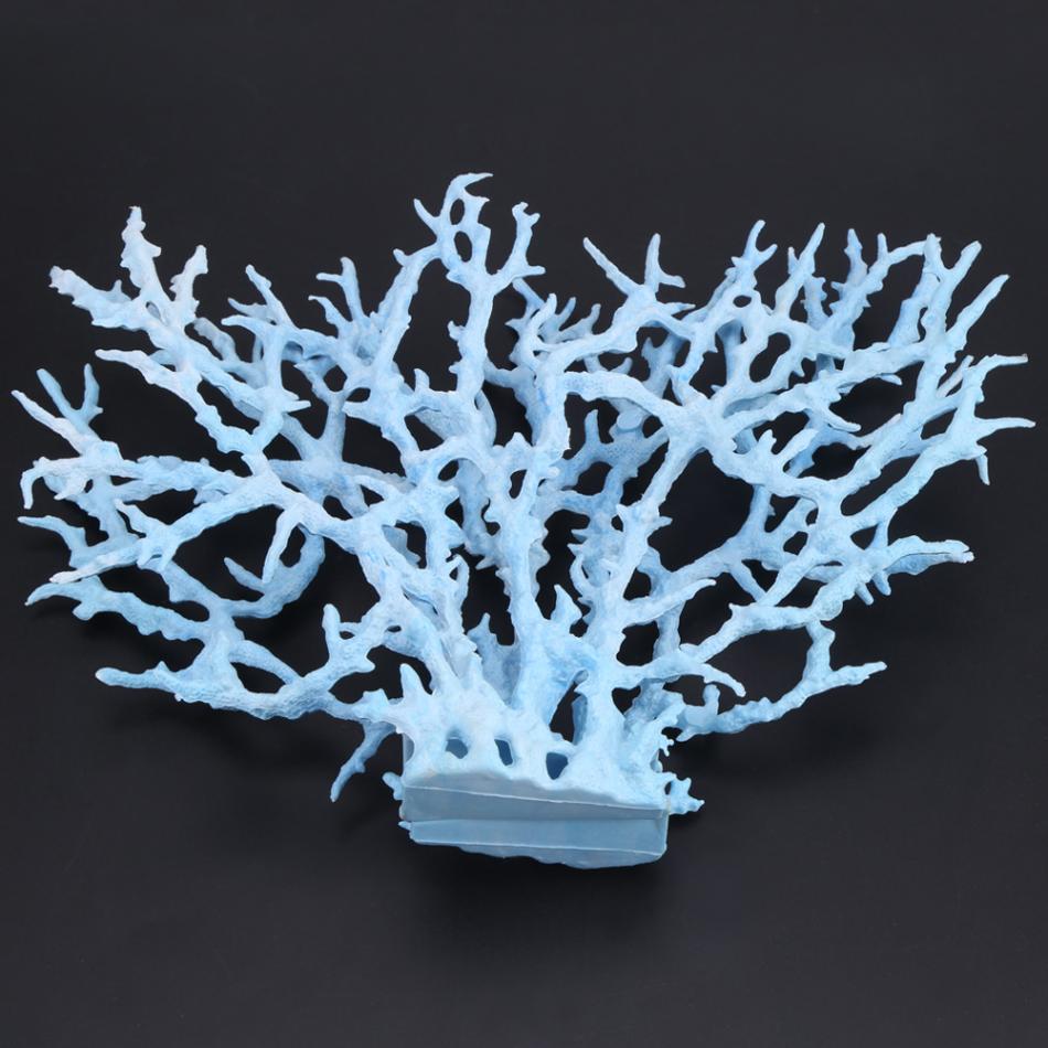 Plast levende kunstig koral plante ornament til akvarium undervands akvarium akvarium dekoration træ