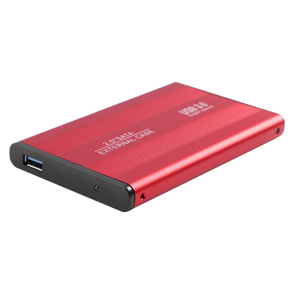 3tb usb 3.0 5 gbps harde schijf externe behuizing aluminiumlegering 2.5 inch sata hdd ssd mobiele behuizing voor laptop pc: Rood