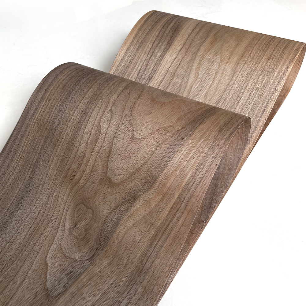 Chapa de nogal negro Natural, grano de madera para restauración de muebles, mesa, paneles decorativos de altavoces, nogal chapa