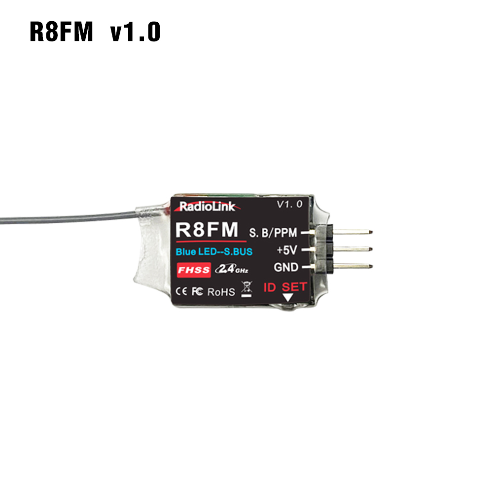 RadioLink RC Receiver R8FGH R8FG R8EF R8FM R8SM R8XM R7FG R6FG R6F R4FGM 2.4G Receiver: Burgundy
