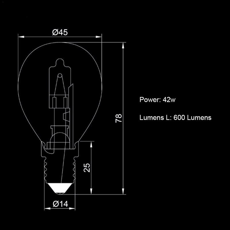 42w 220v e14 ovn pære høj temperatur modstand 300 grader kommerciel ovn lampe pære ovn varmere