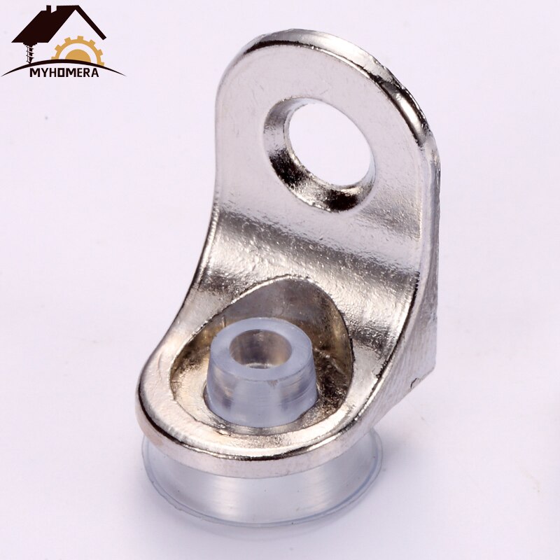 Myhomera 4Pcs Glass Shelf Brackets Suction Support Studs Pegs 5mm Shelves Fixed Cabinet Cupboard Glass Bracket Supporter Hold