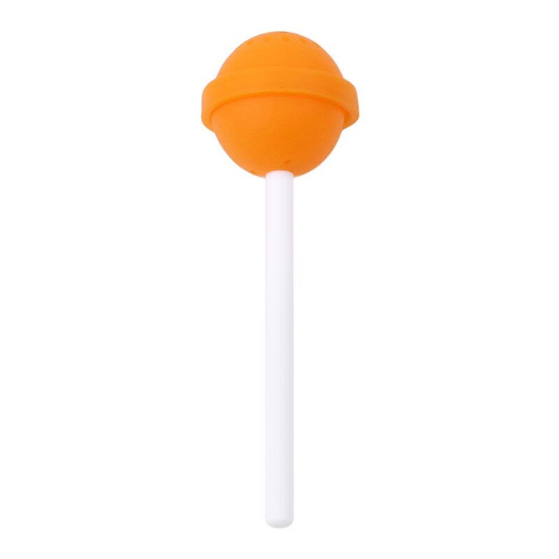 1pc sucette forme silicone doux thé infuseur bonbons sucette feuilles mobiles tasse crépine tasse plus raide pour thé et café: orange