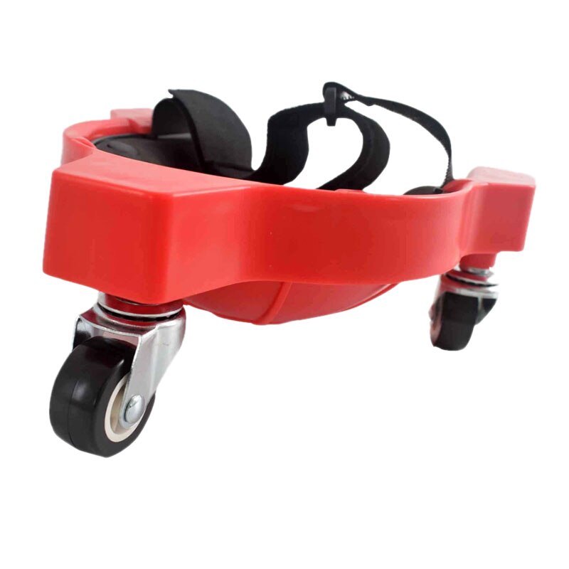 1 stk knebeskytter rullende hjul mobil fleksibel leggeplattform glidearbeid byggejobber site,red