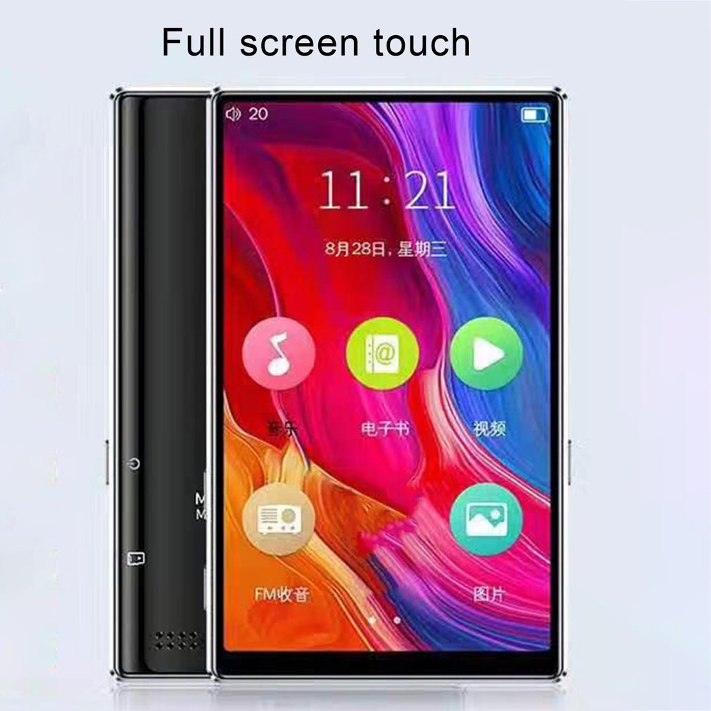 M9 Wireless MP4 Player With Speaker Touch Screen 4 inch HD HIFI 8GB Music MP3 MP4 Player Support Video TF Card: Default Title