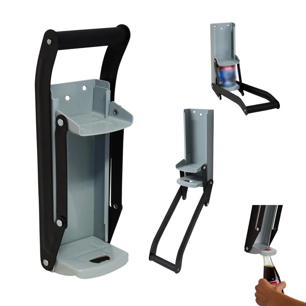 Large Can Recycling Machine Jar Crusher Wall-Mounted Press Beer Bottle Bar Opener Soda Beer Cola Recycling Tool Kitchen