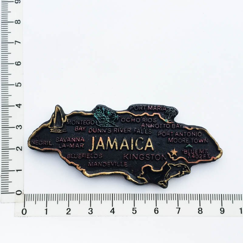 Jamaica Koelkast Magneten Toeristische Souvenirs Vuile Gevlochten Hand Drum Surfen Decoratieve Hars Ambachten Home Decor