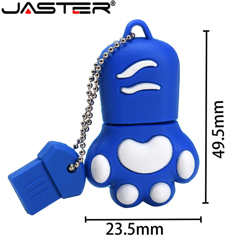 JASTER dessin animé chat griffe USB clés 64GB mignon stylo lecteur 32GB 16GB Mini Gel de silice USB bâton pour les enfants