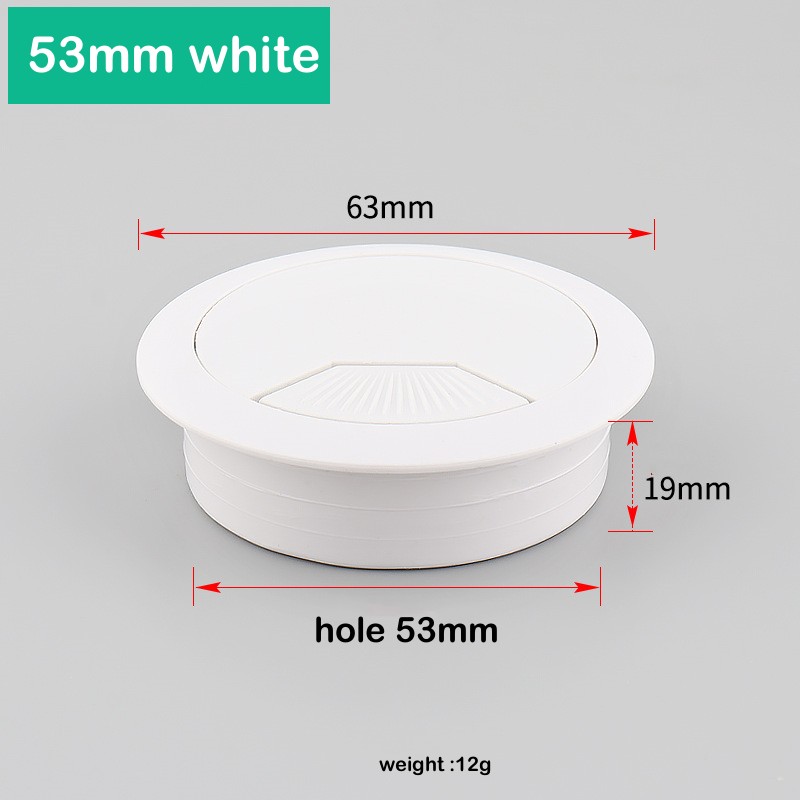 1PC Bureau Tafel Plastic Kabel Gat Cover 60/80mm PC Computer Bureau Ronde Draad Netjes Grommet kabel Organizer Kantoormeubilair: Goud