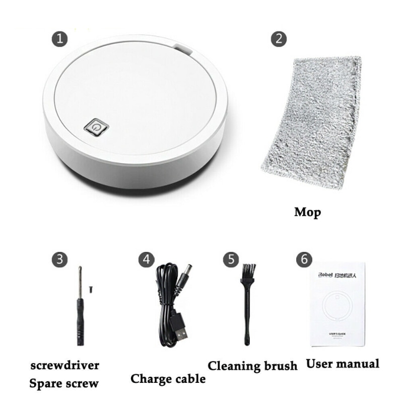 ES23 Smart Robot Vacuum Cleaner Self Navigated Rechargeable Mop Auto Sweeper Robot USB Charge Dry Dust Cleaning Sweeper Home