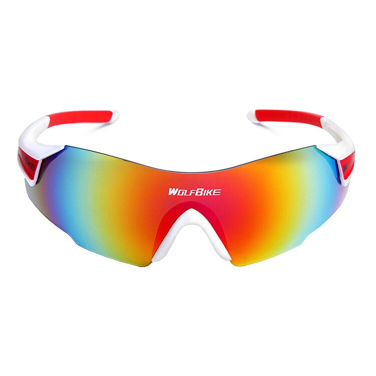 Wosawe grensoverschrijdende levering van goederen mountainbike racefiets hardloopfietsbrillen outdoorbrillen sportfietsbrillen: Byj 016 w wit en rood