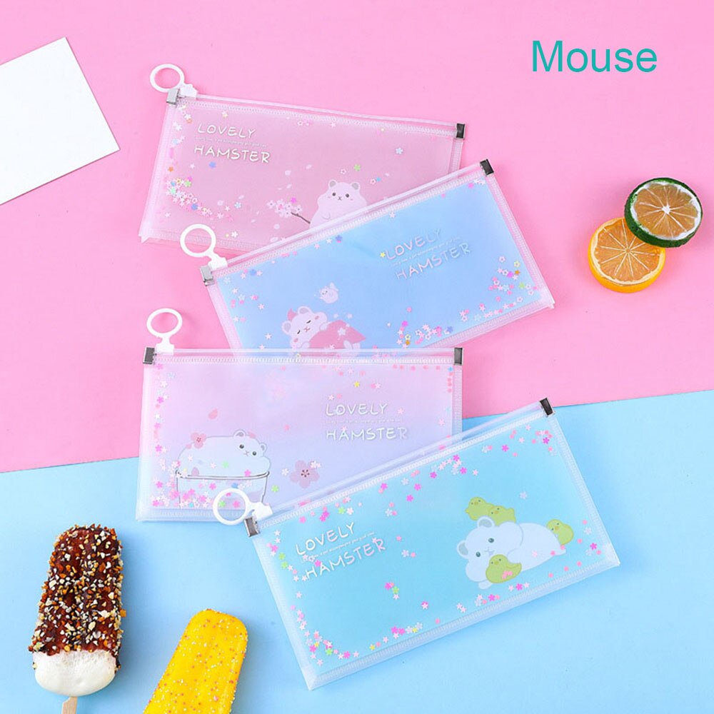 1PC Portable Transparent Anti-dust Mask Storage Bag Dustproof Pollution-Free Face Masks Container Plastic Mask Cover Bag: Mouse Random 1pc