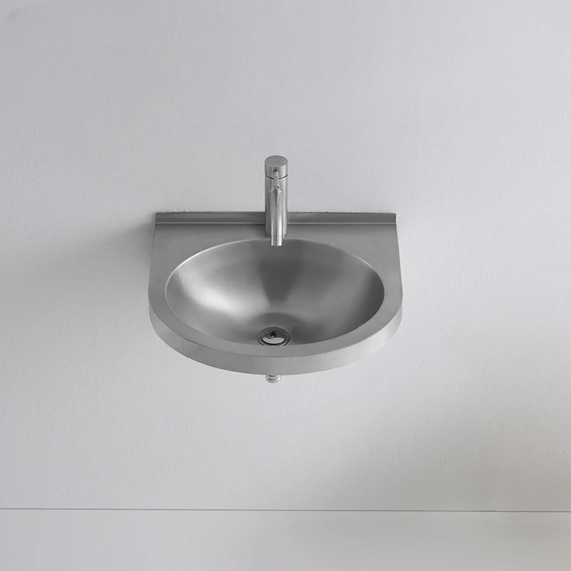 304 Stainless Steel Wash Basin Stain-Resistant Wall-Mounted Sink Large Opening Balcony Sink Rust-Free Bathroom Wash Basin