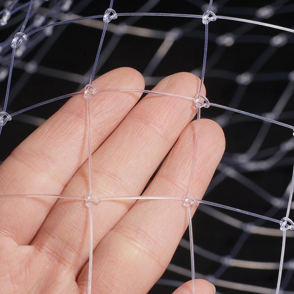 Nylon Fishing Nets Collapsible Fishing Tools Durable Thick Thread Large Rhombus Mesh Hole Depth Folding Nylon Landing Dip Net
