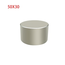 Imán de neodimio N52, 50x30MM, bloque redondo superfuerte, Imanes de tierras raras de 40x20MM, 1 ud.