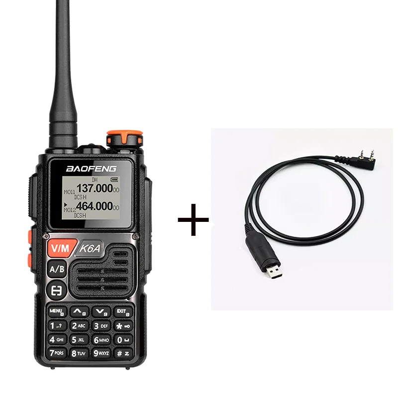 baofeng UVK6 Walkie Talkie Am Fm Two Way Radio Commutator Station Ham Wireless Set Long Range Receiver Quansheng UV-K6: green / US