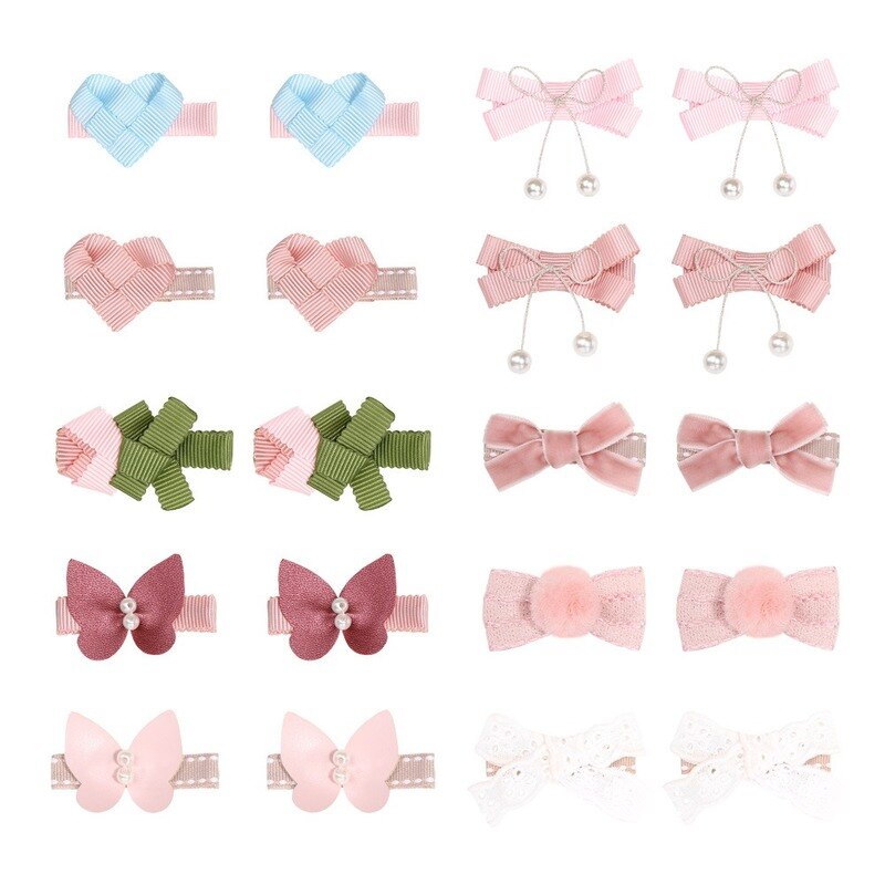 1 paio carino fiocchi cuore bambini Barrette bambino fermagli per capelli bambini neonate clip di capelli Mini anatra accessori copricapo fatti a mano