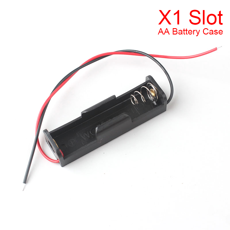 1 2 3 4 8 Slots AA Batterij Case Box AA LR6 HR6 Batterij Houder Storage Case Met Lood draad Bateria Bescherming Container: WIT