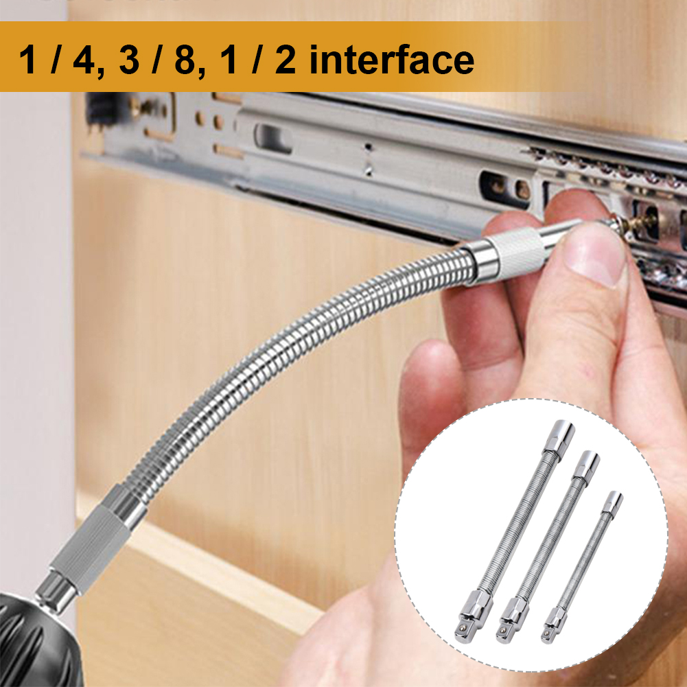 Drive Flexible Socket Extension Bar Adapter Metal Shaft Conversion Head High Torque Socket Ratchet Wrench Extender 1/4 3/8 1/2