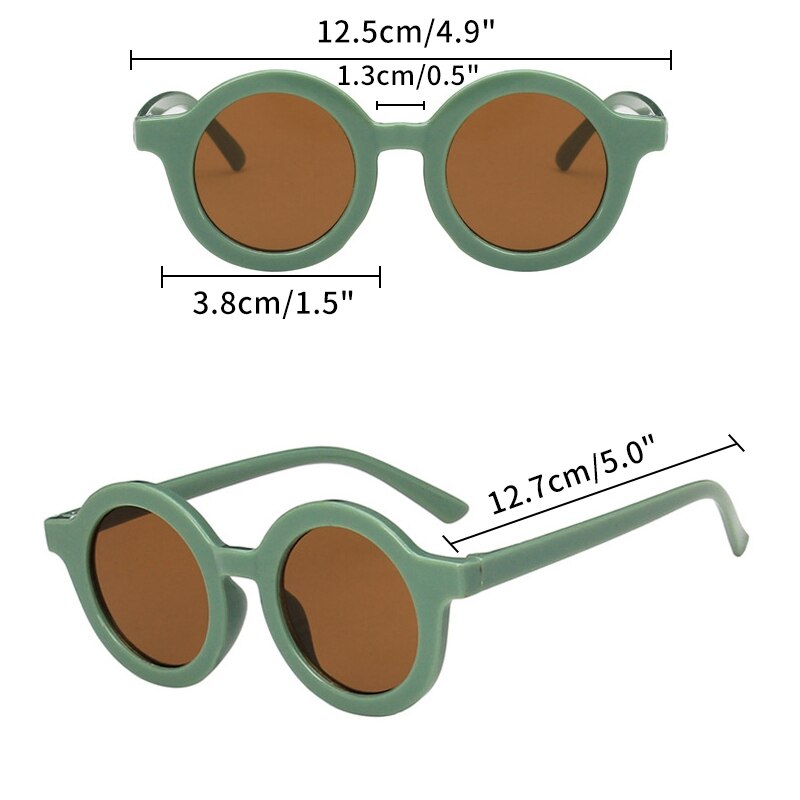 Gafas de sol de protección para bebés, lentes de sol de protección para la playa para niños, redondas, clásicas, Retro, 1-7 años, novedad de